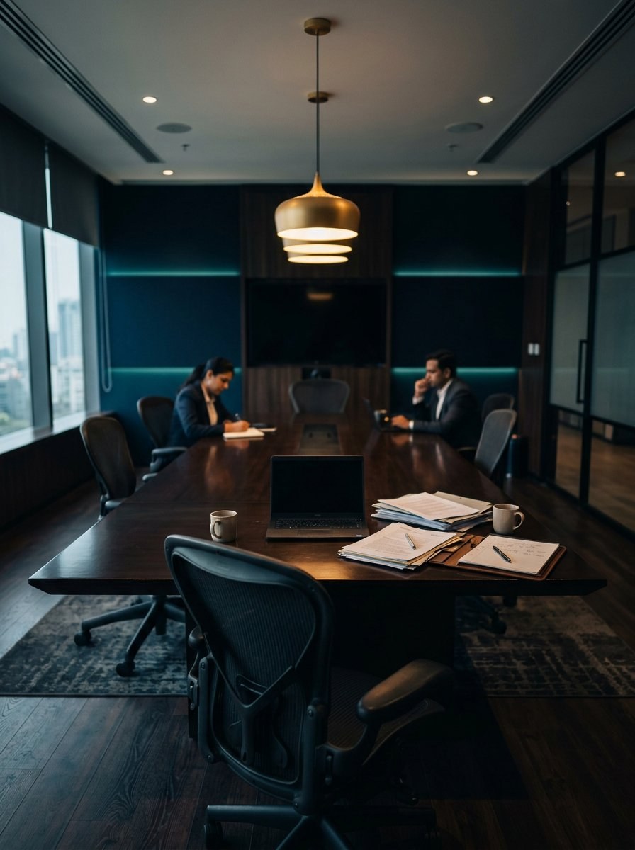 Conference room investor meeting
